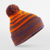 Team Stripe Beanie - B476:Orange, 52% polyester / 47% acrylic / 1% elastane, Royal, One Size